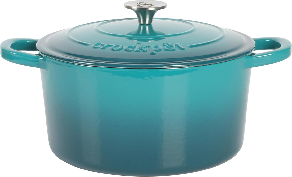 3 Quart Enameled Cast Iron Dutch Oven – Aqua - Curated Catalog X3