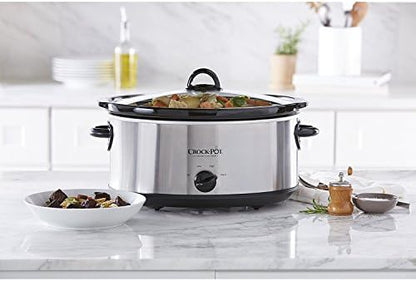 7 Quart Oval Manual Slow Cooker – Stainless Steel - Curated Catalog V7