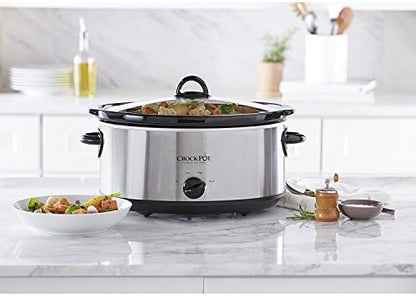7 Quart Oval Manual Slow Cooker – Stainless Steel - Curated Catalog V7