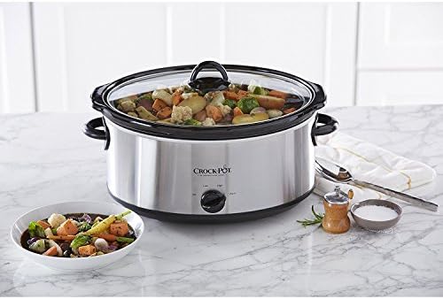 7 Quart Oval Manual Slow Cooker – Stainless Steel - Curated Catalog V7