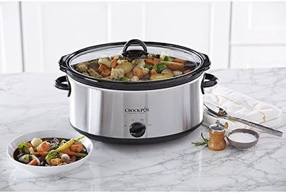 7 Quart Oval Manual Slow Cooker – Stainless Steel - Curated Catalog V7