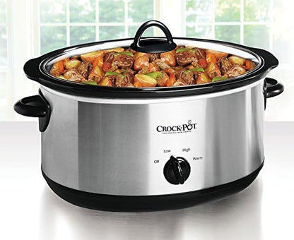 7 Quart Oval Manual Slow Cooker – Stainless Steel - Curated Catalog V7
