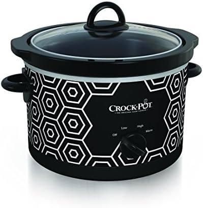 4.5 Quart Portable Slow Cooker – Black & White - Curated Catalog C9