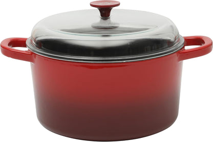 3 Quart Enameled Cast Iron Dutch Oven – Aqua - Curated Catalog X3