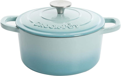 3 Quart Enameled Cast Iron Dutch Oven – Aqua - Curated Catalog X3