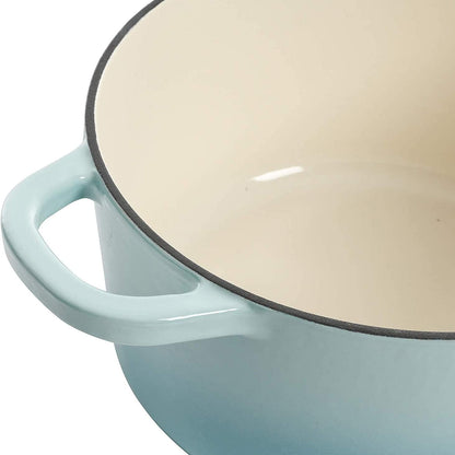 3 Quart Enameled Cast Iron Dutch Oven – Aqua - Curated Catalog X3